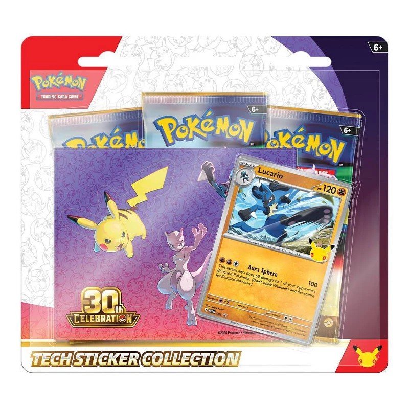 Pokémon 30th Celebration Tech Sticker Collection (Lucario or Alolan Exeggutor) $19.99