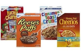 4 General Mills Cereal Boxes