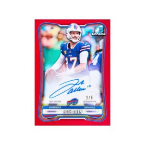Josh Allen Bowman Chrome red refractor autograph numbered 3/5, an example chase card