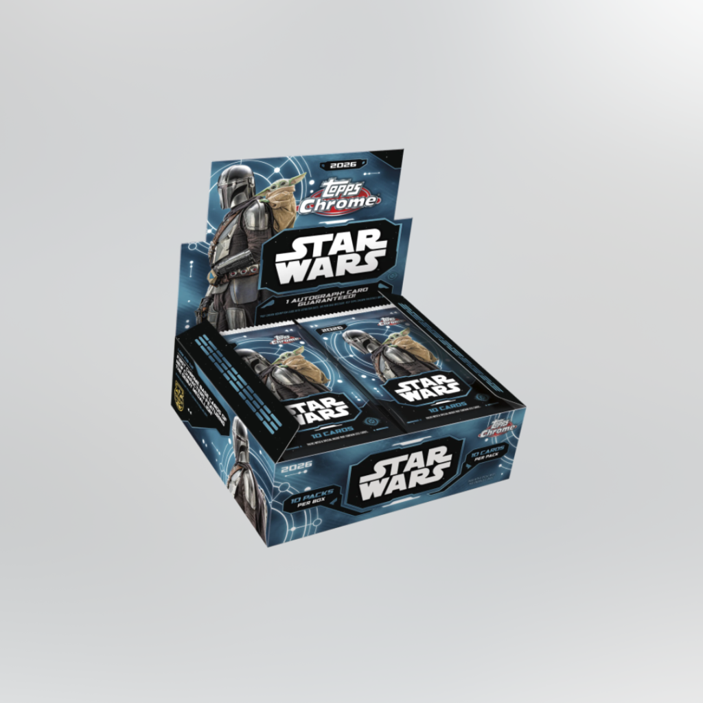 2026 Topps Chrome Star Wars hobby box, 1 autograph guaranteed, 10 packs per box