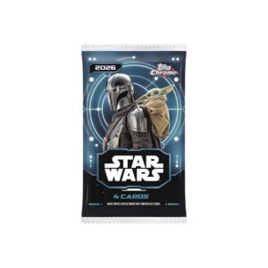 2026 Topps Chrome Star Wars 4-card pack with The Mandalorian and Grogu