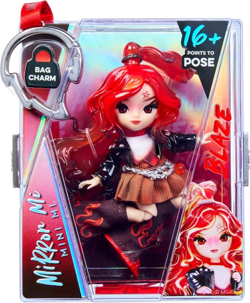 Mirror Mi Mini Mi Blaze Maxx Electric 4-inch poseable doll in package with bag charm