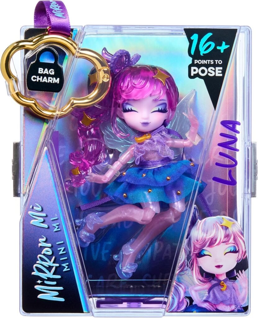 Mirror Mi Mini Mi Luna Skye Dreamy 4-inch poseable doll in package with bag charm
