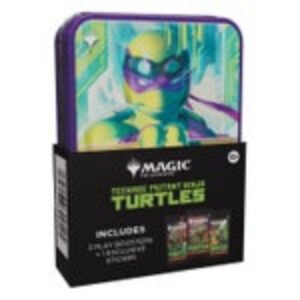 Magic: The Gathering TMNT Donatello tin (purple) with 3 Play Boosters and 1 exclusive sticker