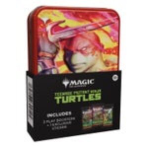 Magic: The Gathering TMNT Raphael tin (red) with 3 Play Boosters and 1 exclusive sticker