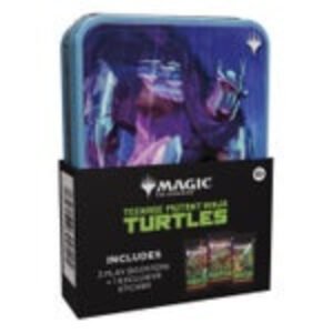 Magic: The Gathering TMNT Shredder tin (blue) with 3 Play Boosters and 1 exclusive sticker