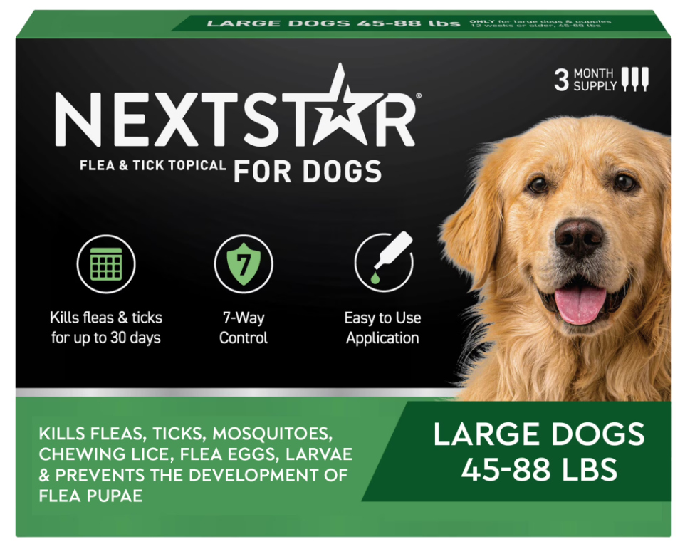 NEXTSTAR Flea & Tick Topical for Large Dogs — 3-Month Supply box