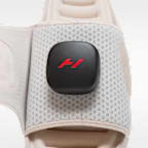 Nike x Hyperice Air Zoom Hyperslide Orewood Brown strap with snap-on Hyperice heat and vibration pod