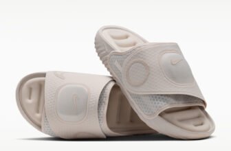 Nike x Hyperice Air Zoom Hyperslide in Orewood Brown, full pair product shot