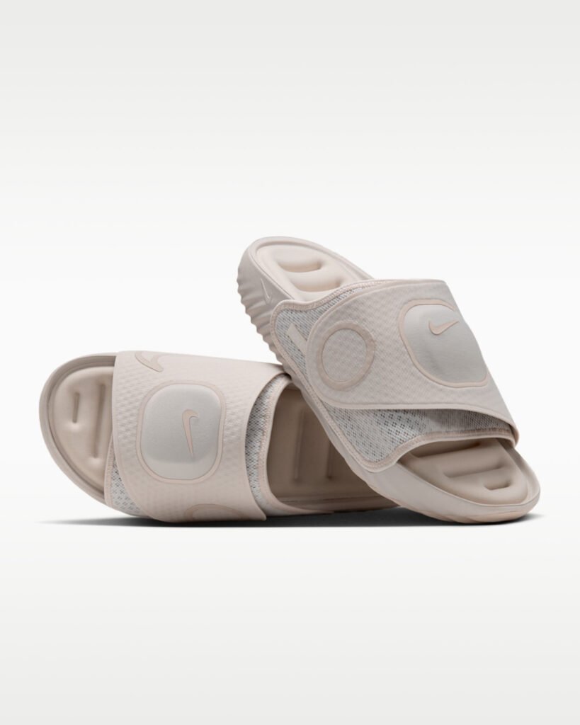 Nike x Hyperice Air Zoom Hyperslide in Orewood Brown, full pair product shot