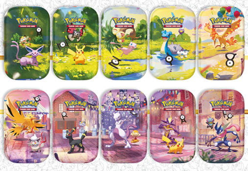 Pokémon TCG 30th Celebration Mini Tins, 10 designs