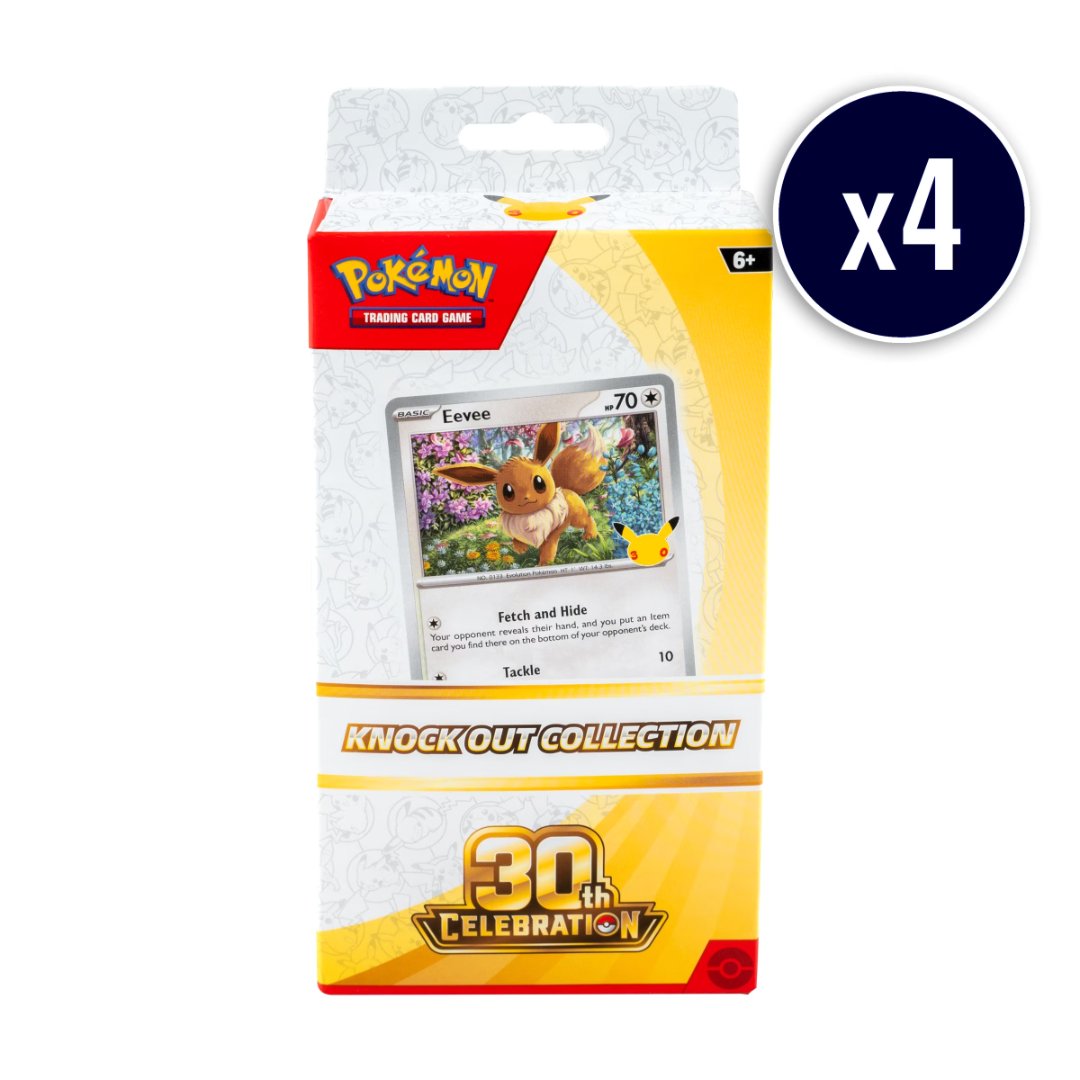 Pokemon TCG 30th Celebration Knock Out Collection 4-Count Bundle