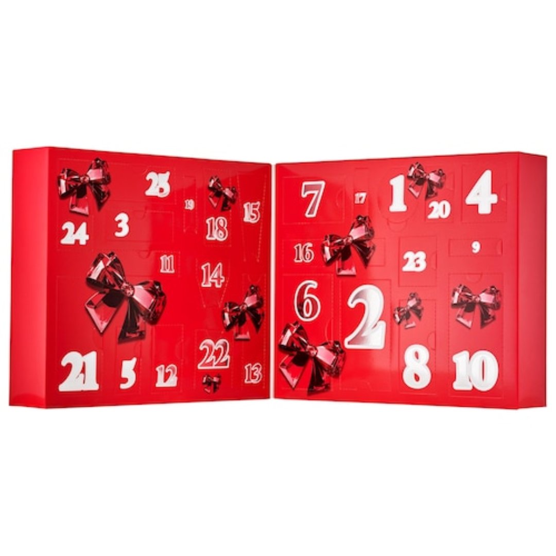 Sephora Favorites Advent Calendar open with numbered doors 1-25