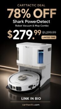 CartTactic Deal — Shark PowerDetect Robot Vacuum & Mop Combo $279.99 (was $1,299.99, 78% off)