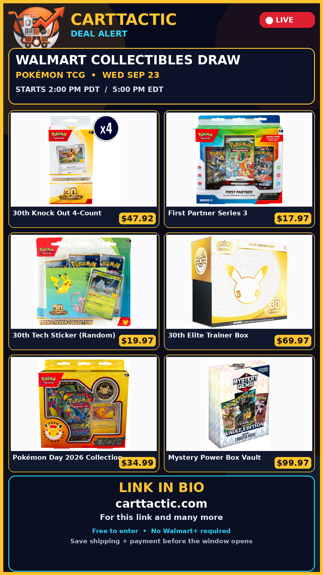 Walmart Collectibles Draw - Pokemon TCG Live Drop