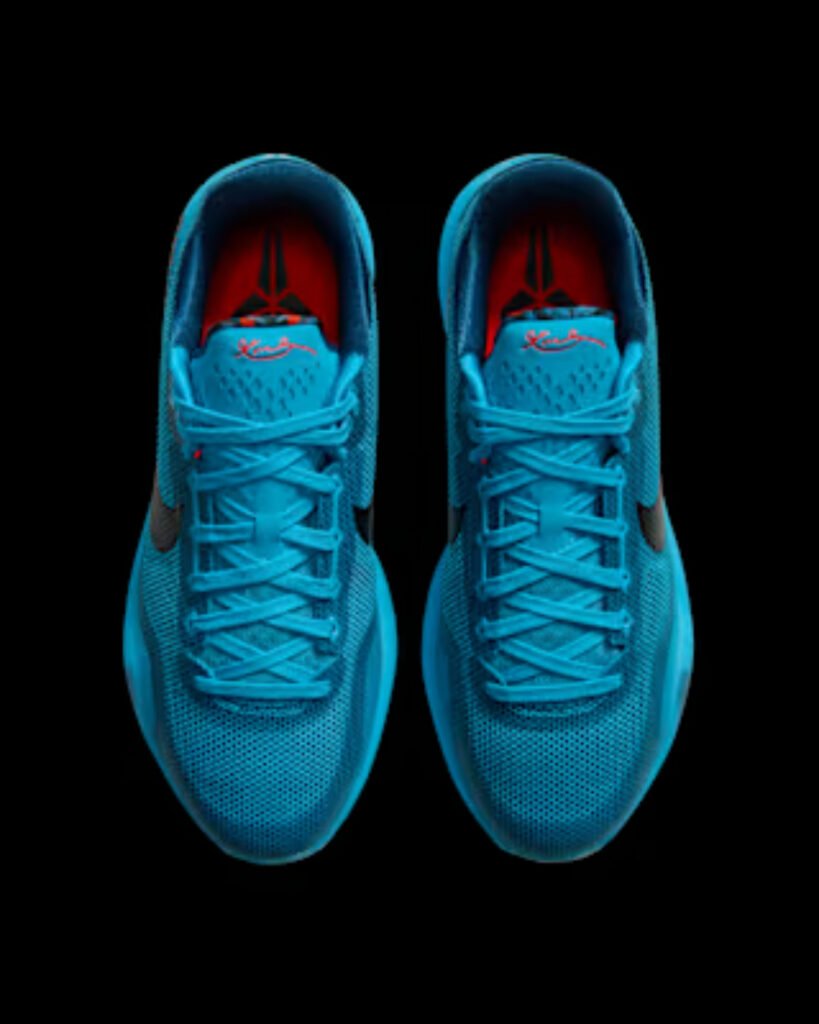 Kobe 10 Protro Blue Lagoon pair top-down view