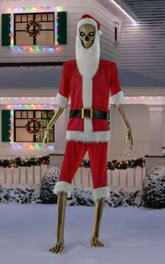 12 ft Skelly Santa Outfit Kit