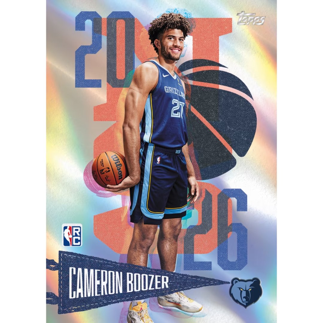 2026-27 Topps Flagship Basketball Cameron Boozer Grizzlies rookie card design