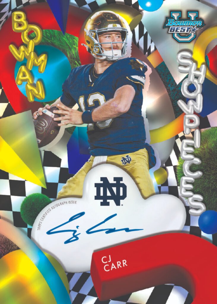 2026 Bowman U Best CJ Carr Notre Dame Showpieces autograph