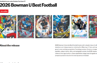 2026 Bowman U Best Football product banner from Topps