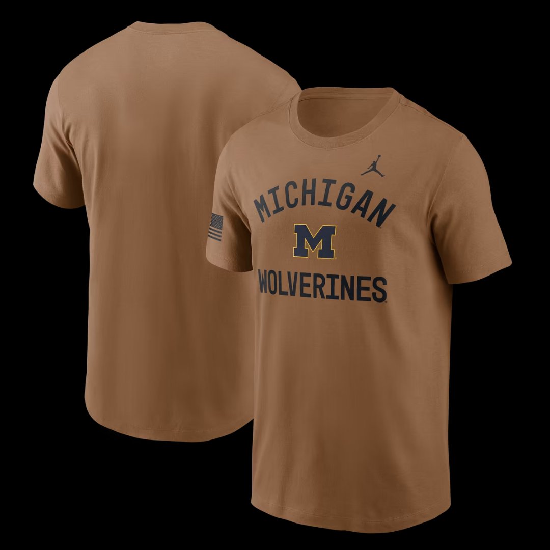 Michigan Wolverines Jordan Brand brown tee