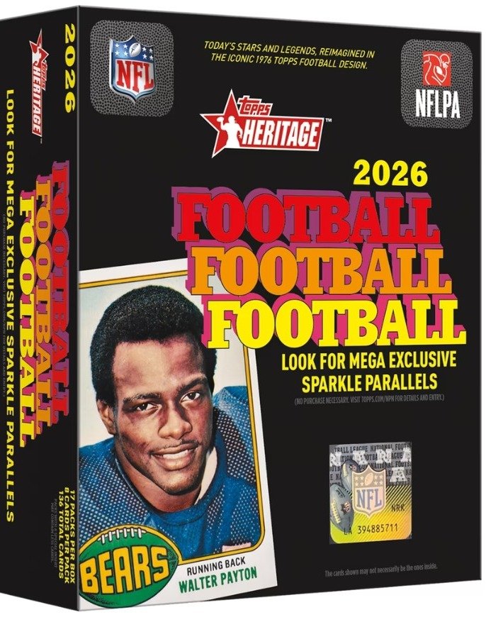 2026 Topps Heritage Football mega box