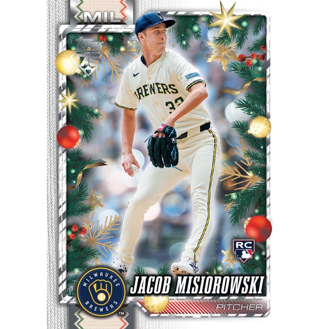 Jacob Misiorowski rookie 2026 Topps Holiday card