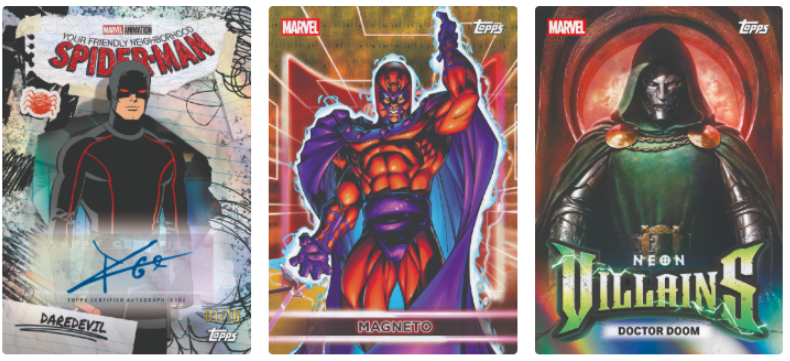 2026 Topps Neon Marvel sample cards