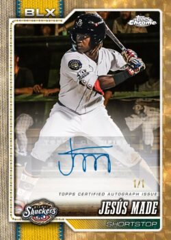 2026 Topps Pro Debut Jesus Made Biloxi Shuckers gold autograph 1/1