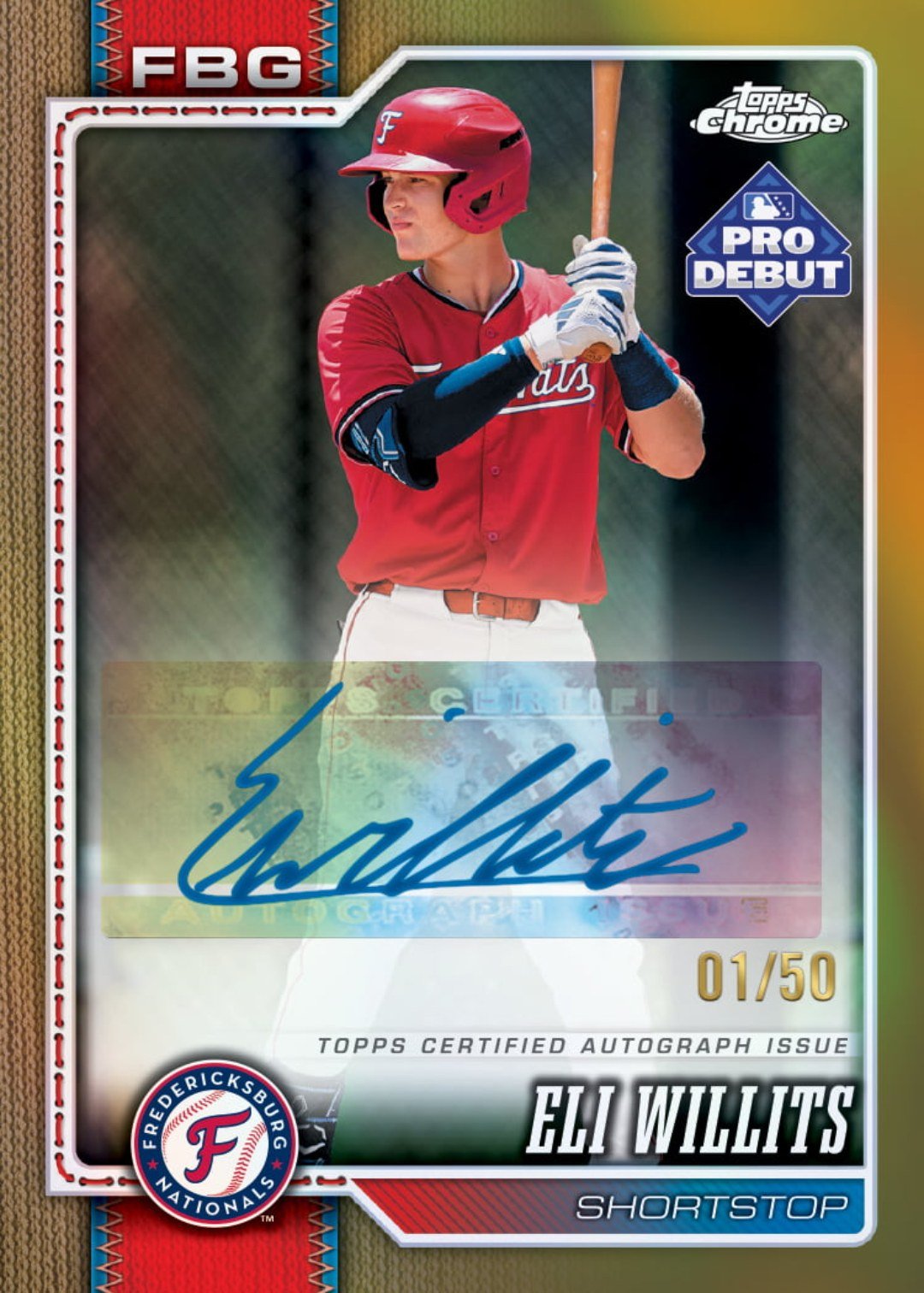 2026 Topps Pro Debut Eli Willits Pro Debut autograph 01/50