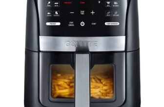 Gourmia 6qt Digital Window Air Fryer with 12 Presets & Guided Cooking Black: Stainless Steel, 1-Year Warranty at Target