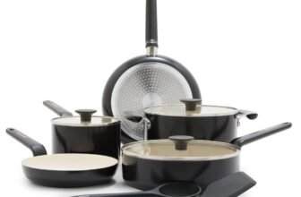 GreenPan Rio Advanced 10pc Ceramic Nonstick Cookware Set Black at Target