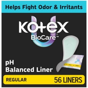 Kotex BioCare Folded & Wrapped Regular Liners - 56ct at Target