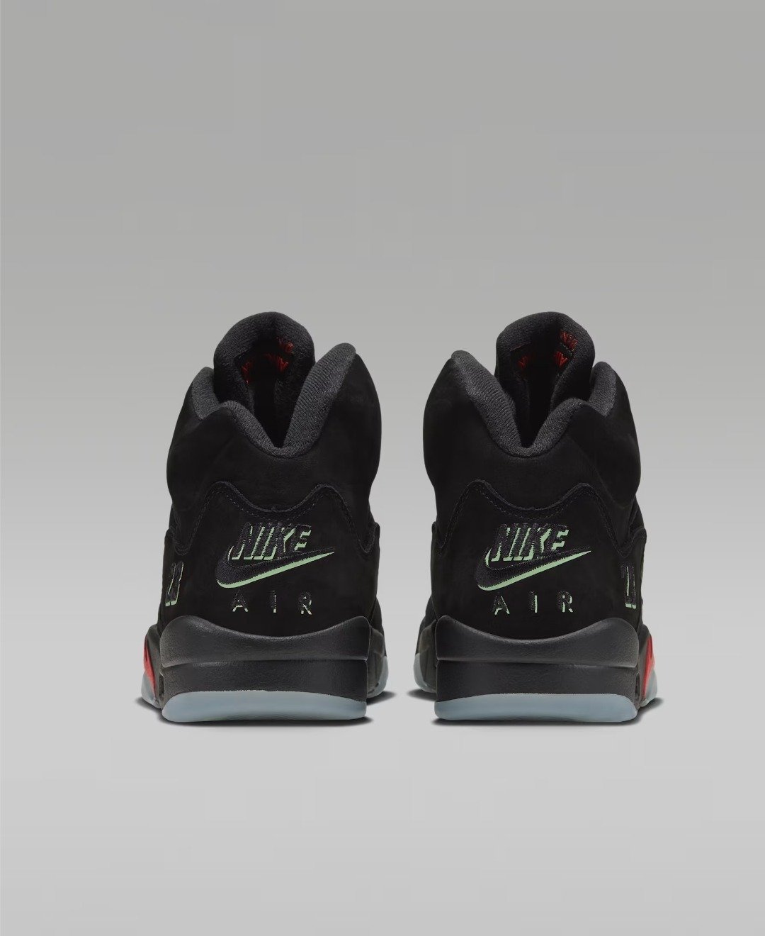 Air Jordan 5 Halloween heels with Nike Air branding