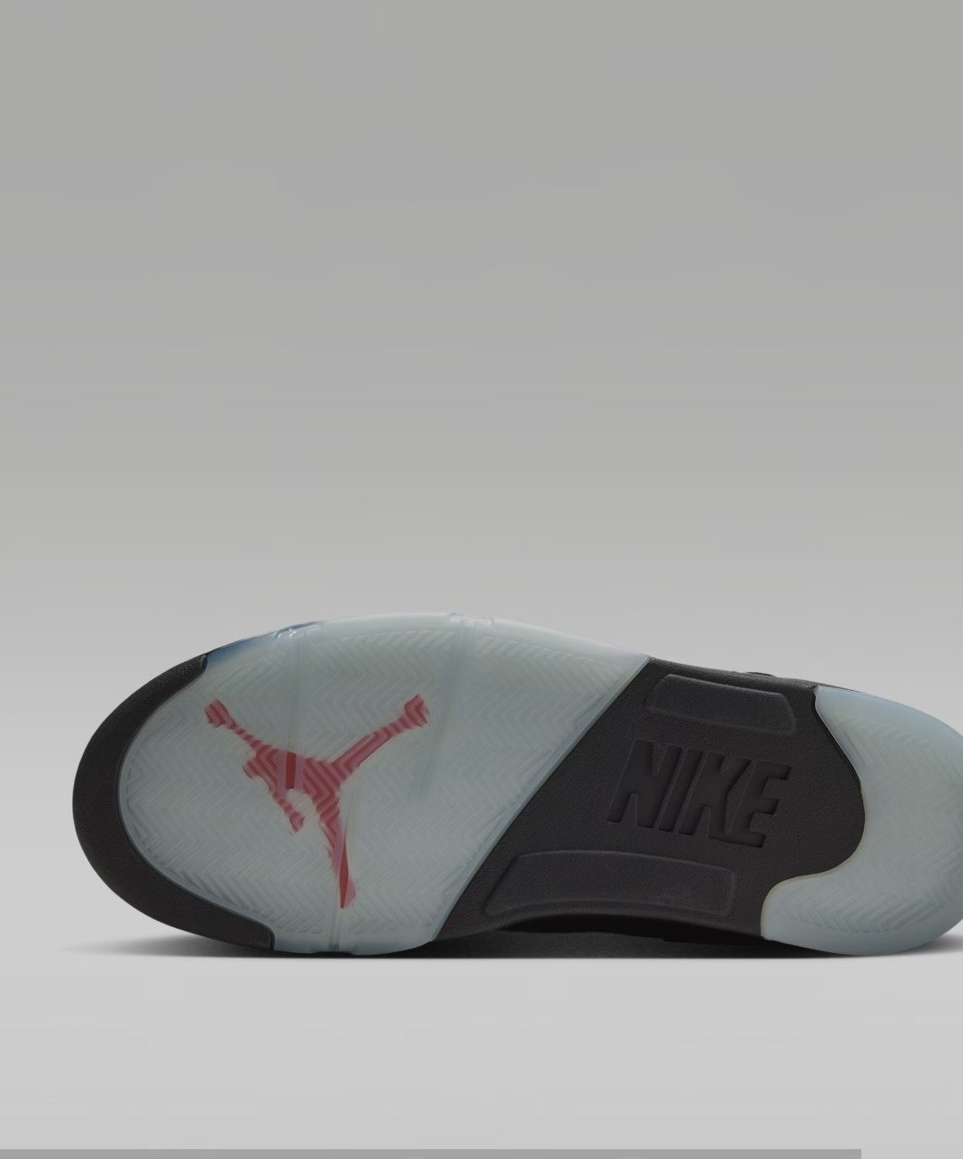 Air Jordan 5 Halloween icy outsole with red Jumpman