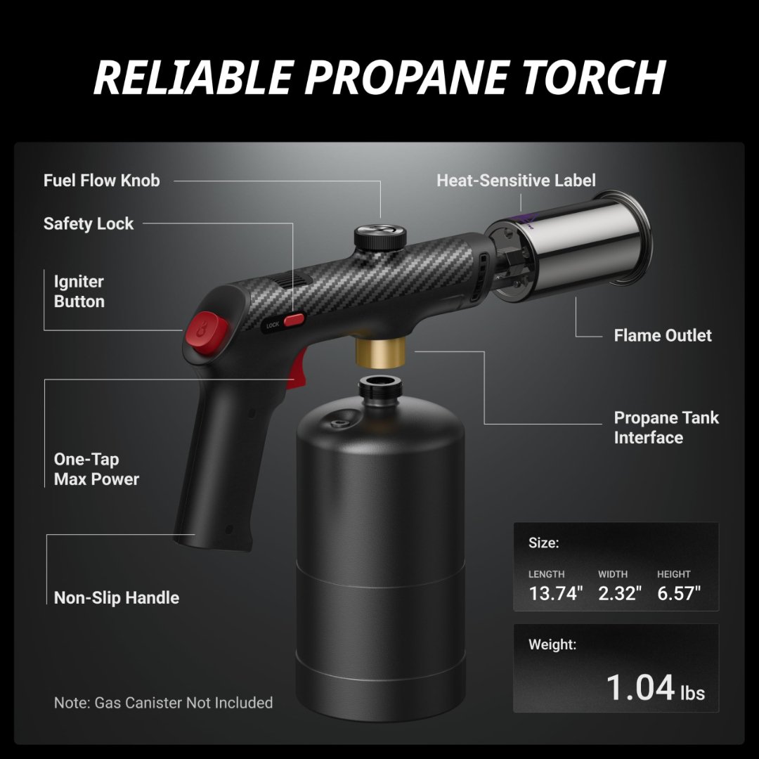 AirChef Propane Torch Gun in Royal Purple