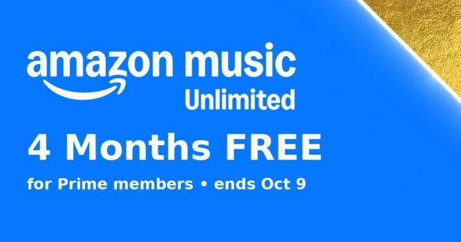 Amazon Music Unlimited 4 months free for Prime members