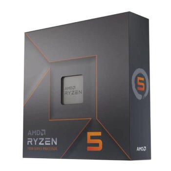 AMD Ryzen 5 7600X desktop processor retail box, angled view