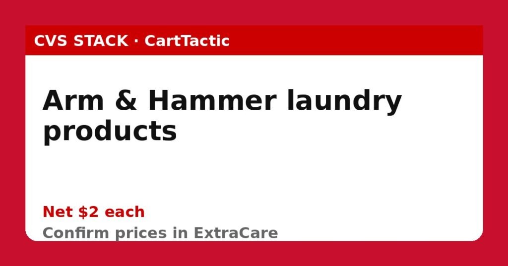 Arm & Hammer laundry products (buy 3)