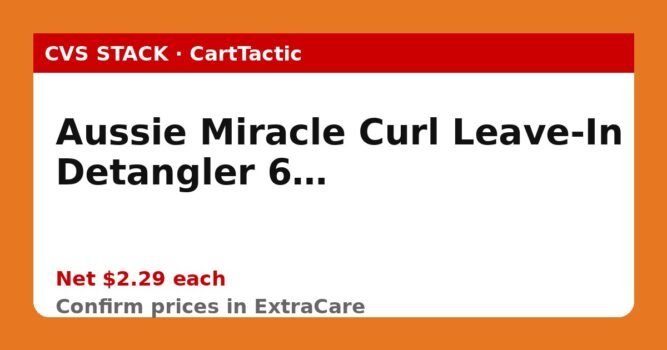 Aussie Miracle Curl Leave-In Detangler 6.7 oz (buy 2)