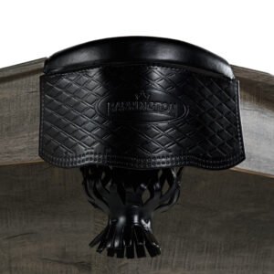 Close-up of Barrington pool table K-818 bumper and ball and claw leg