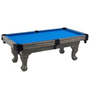 Barrington 7.5 ft blue pool table angled view