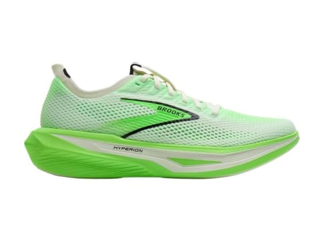 Brooks Hyperion 3 men's road running shoe in mint green and white