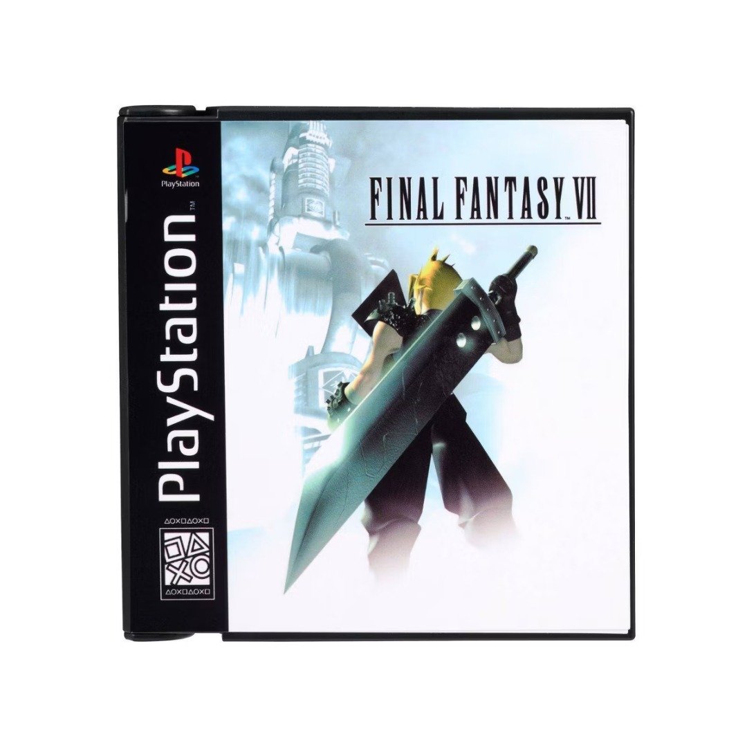 PS1-style Final Fantasy VII case cover