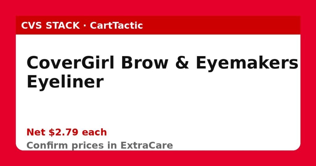 CoverGirl Brow & Eyemakers Eyeliner (buy 2)