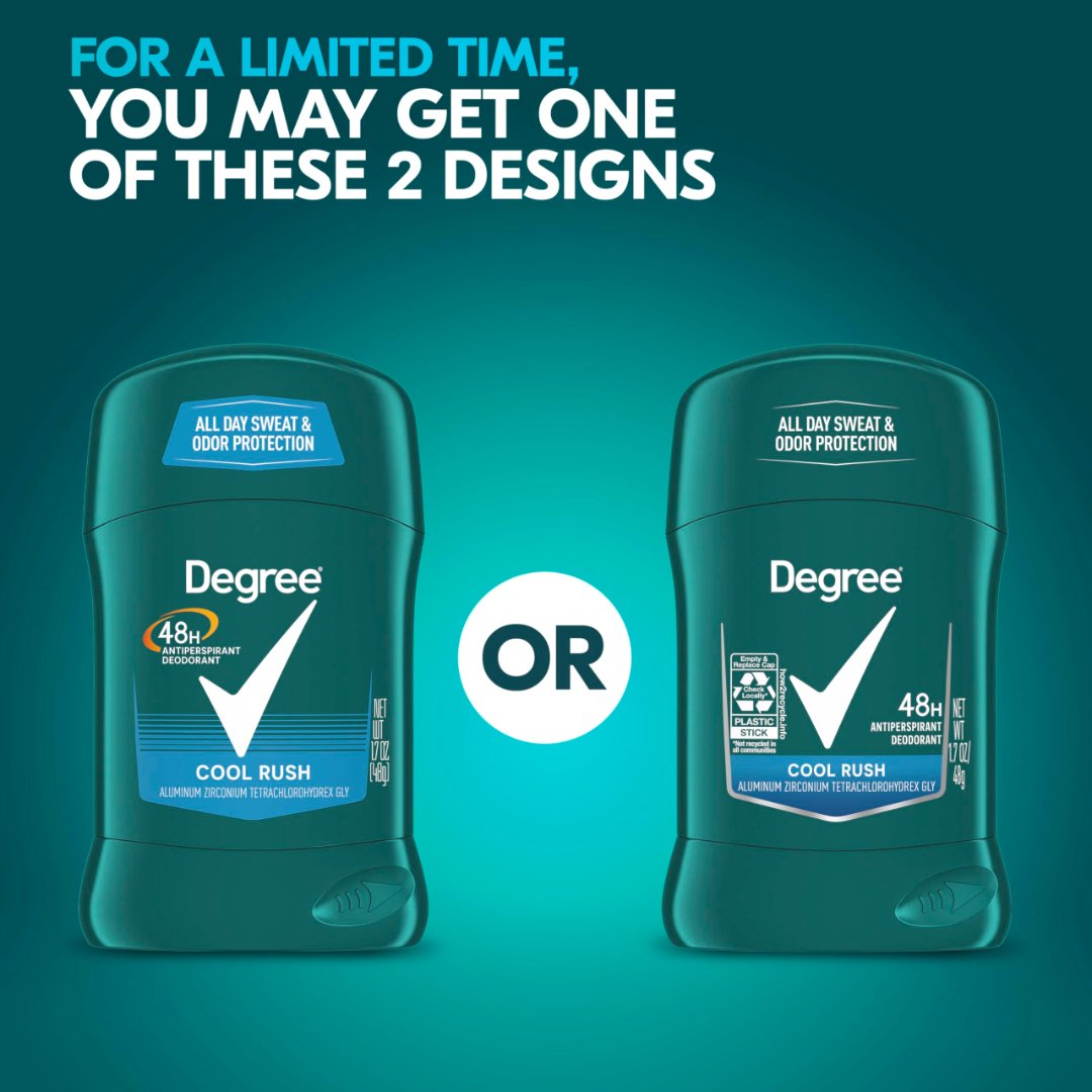 Degree Men Protection Antiperspirant Deodorant Cool Rush 1.7 oz 12-pack