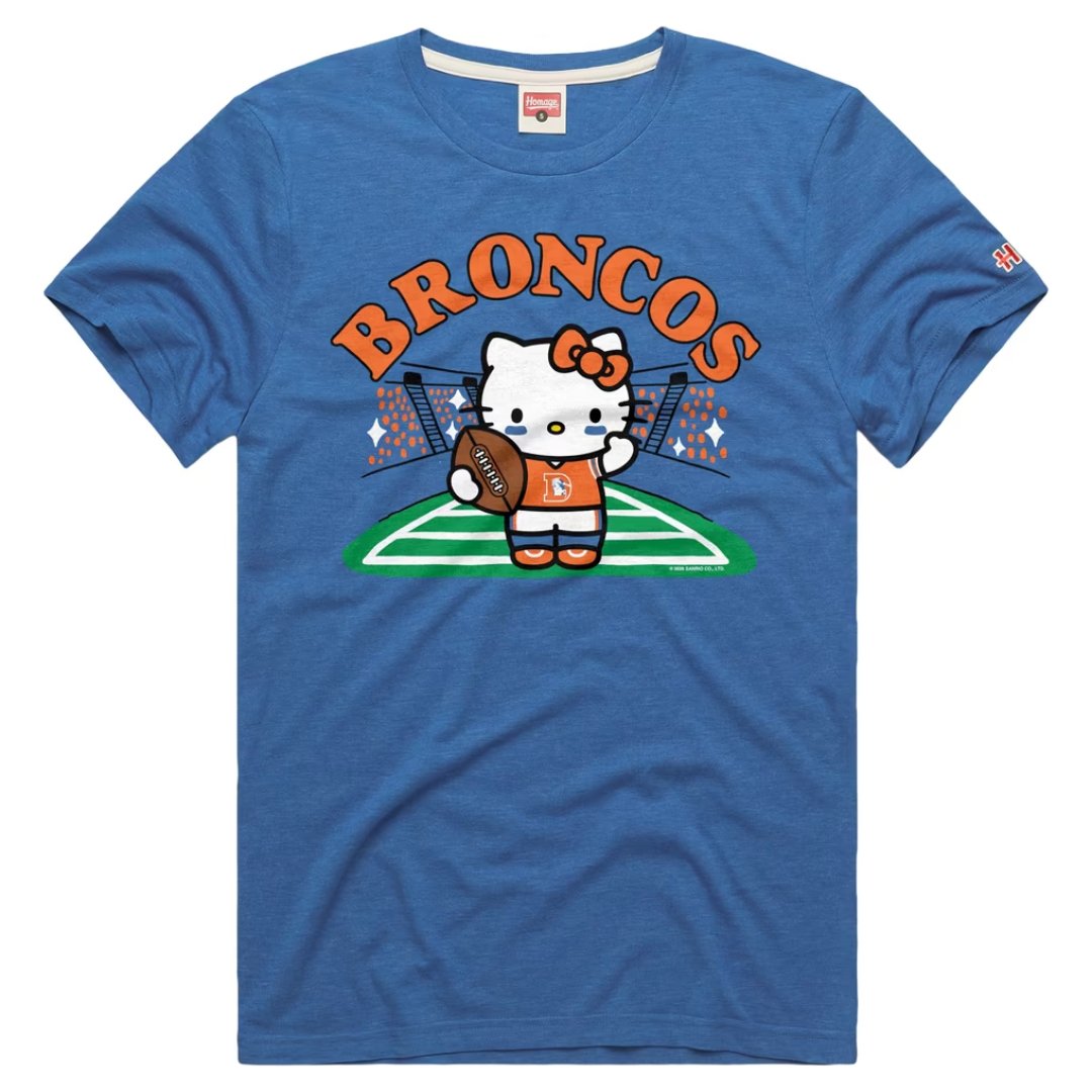 Denver Broncos Homage x Hello Kitty tri-blend tee, blue