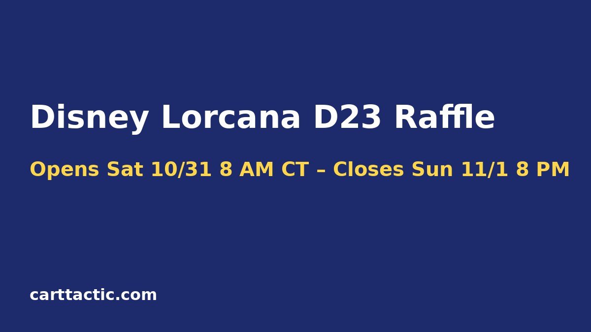 Disney Lorcana D23 raffle