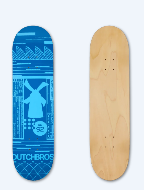 Dutch Bros A Better World skateboard deck