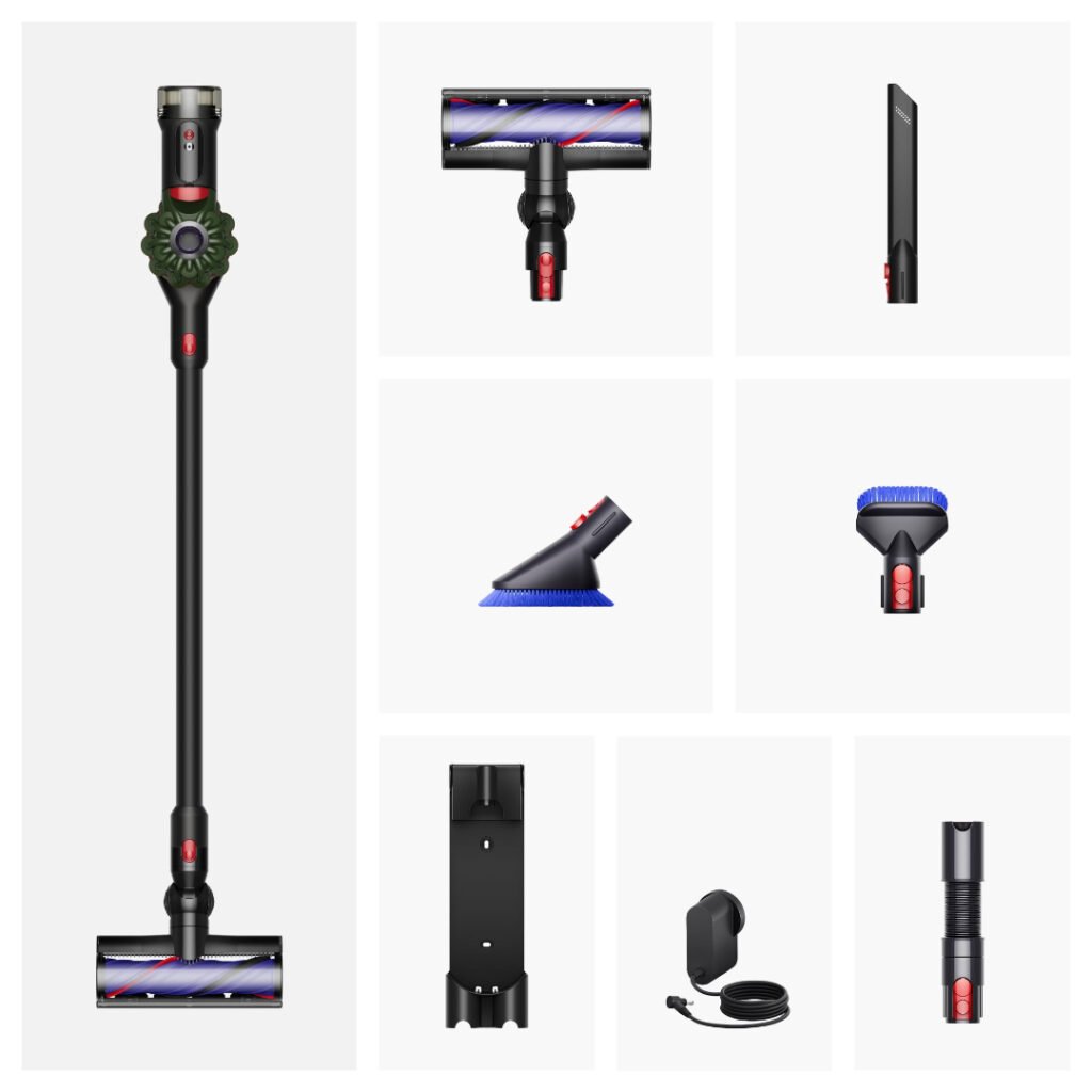 Dyson V8 car cleaning accessories  -  flexible hose, crevice, brushes